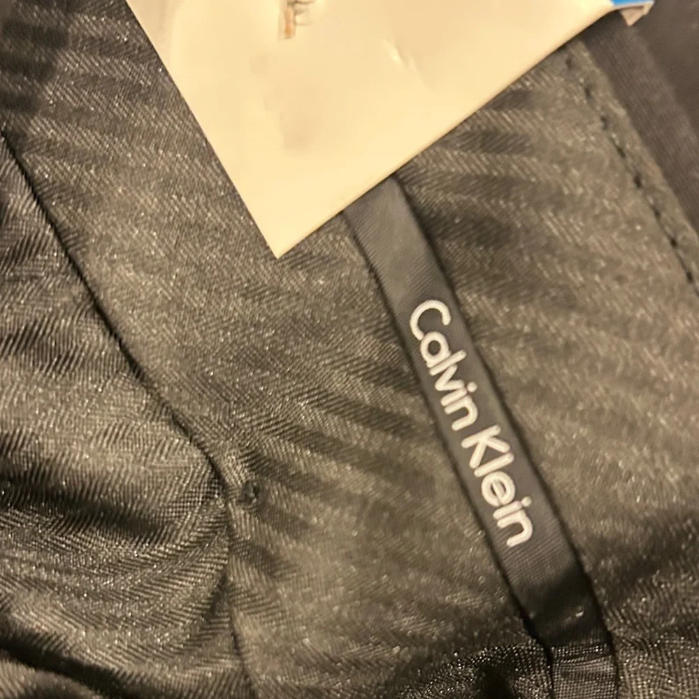Calvin Klein Mens Slim Fit Dress Pants Black 36x32 Four-Way Stretch 1882280